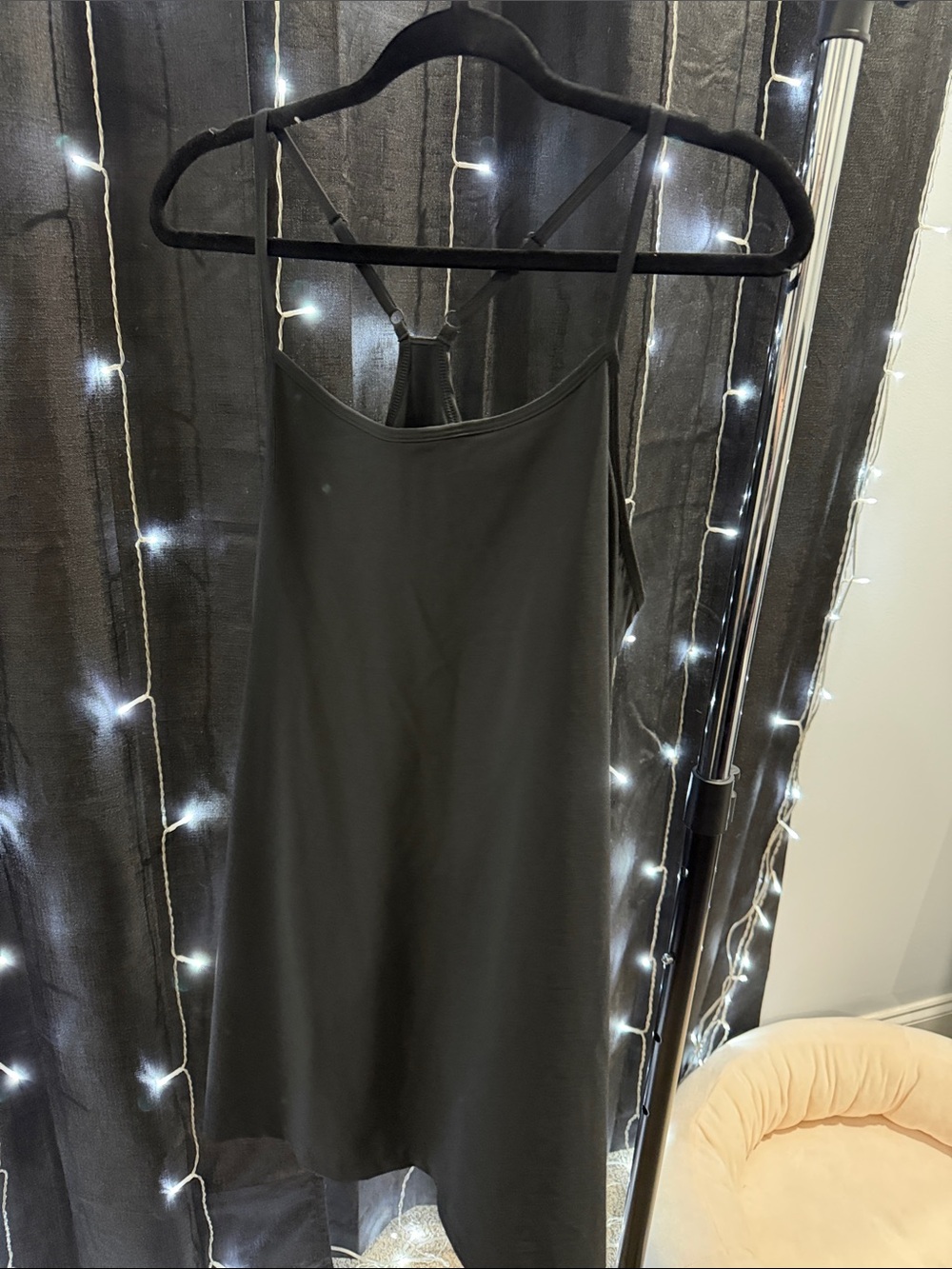 all in motion Black Mini Slip Dress